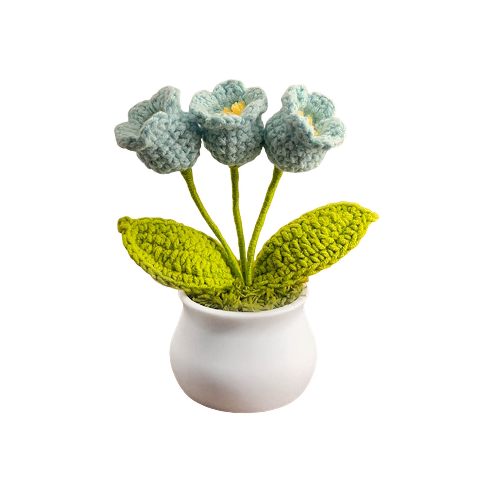 Fiori tutto'uncinetto Simpatico ottavino fiore in vaso Fiori tutto'uncinetto Decorazione della casa per soggiorno telecamera da letto Decorazioni per il desktop Regali di compleanno: Arancione