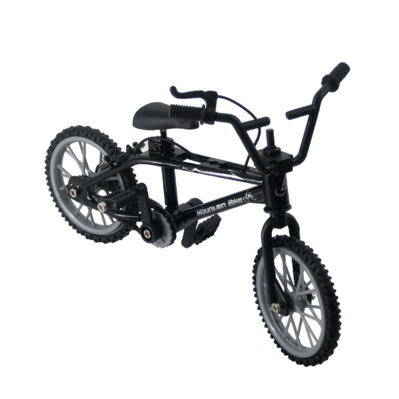 HX5D – Mini vélo vtt en alliage, modèle de vélo de montagne Miniature, bricolage, Simulation créative, vélo de montagne, jouets éducatifs pour enfants: Black