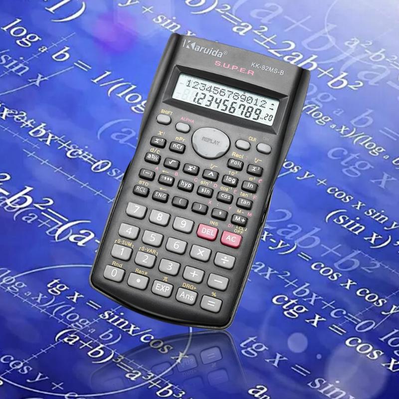 Tenuto in mano delle Studente Calcolatrice Scientifica 2 Linea di Schermo 82SM-A Portatile Multifunzionale Calcolatrice per la Matematica Insegnamento Nuovo