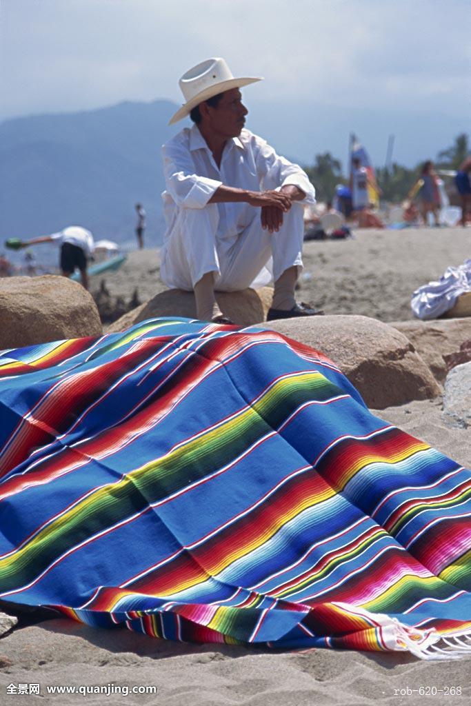 Manta de playa de estilo étnico, 8 colores, tapicería para el hogar, camping, Picnic, viaje, avión, esterilla de algodón, India mexicana, cobija de arcoíris hecha a mano: LAKE / 35x215cm