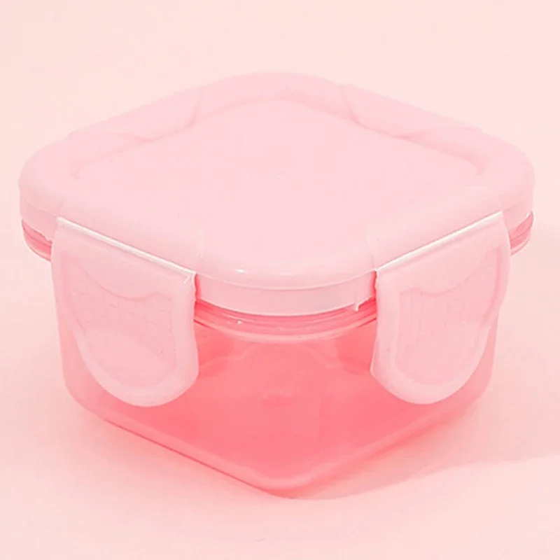 Caja de almacenamiento de cocina, pequeños contenedores de plástico, contenedor de almacenamiento de alimentos, caja sellada con calefacción refrigerada hermética a prueba de humedad: Rosa