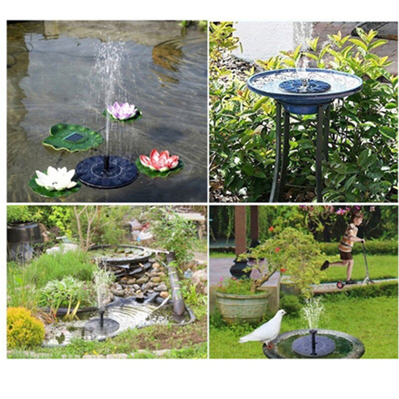 Pływająca fontanna solarna, wodotrysk ogrodowy, dekoracja sadzawki, zasilana panelem słonecznym, pompa wodna, ozdoba ogrodu