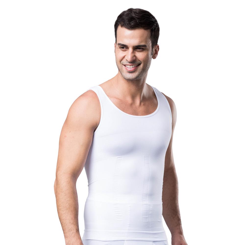 Mannen Afslanken Body Shapewear Corset Vest Shirt Compressie Buik Tummy Belly Controle Slanke Taille Cincher Ondergoed MS043