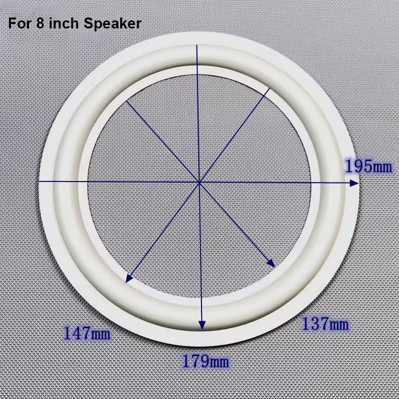 2x6,5"/7"/8" calowy głośnik gumowy składany pierścień krawędziowy naprawa głośnika niskotonowego boczne koło otaczać części zamienne 153mm-195mm/6,02"-7,68": róża czerwony