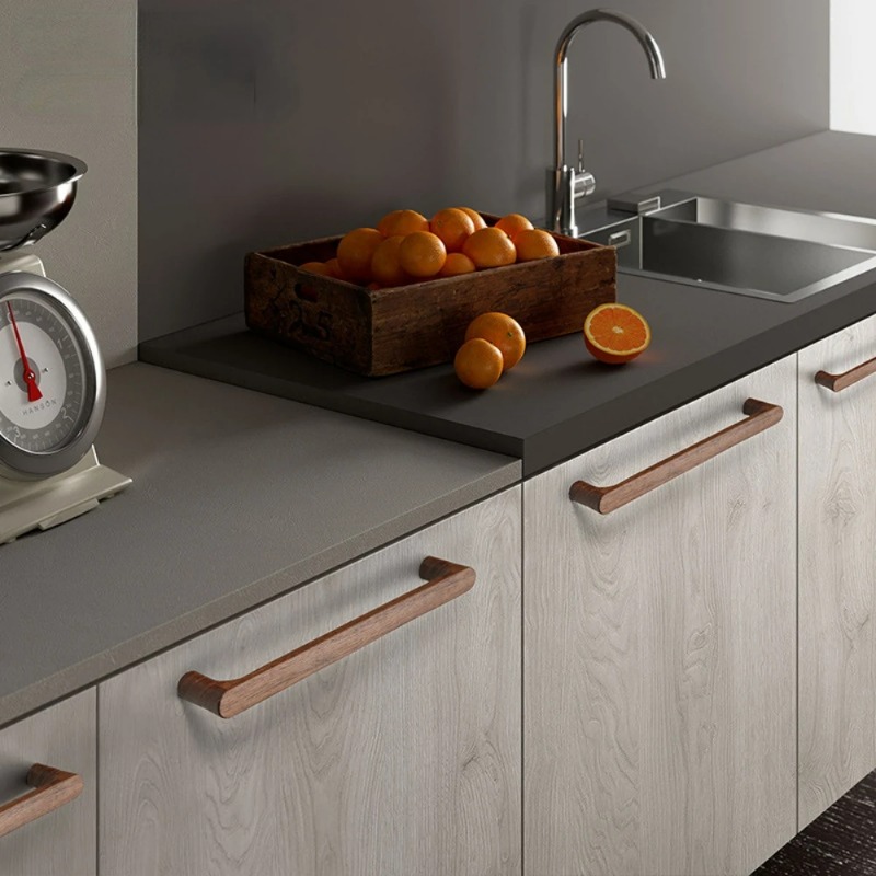 Manija de puerta de armario de madera, perilla y manija de puerta de armario de cocina, manijas de puerta de armario para herrajes de muebles
