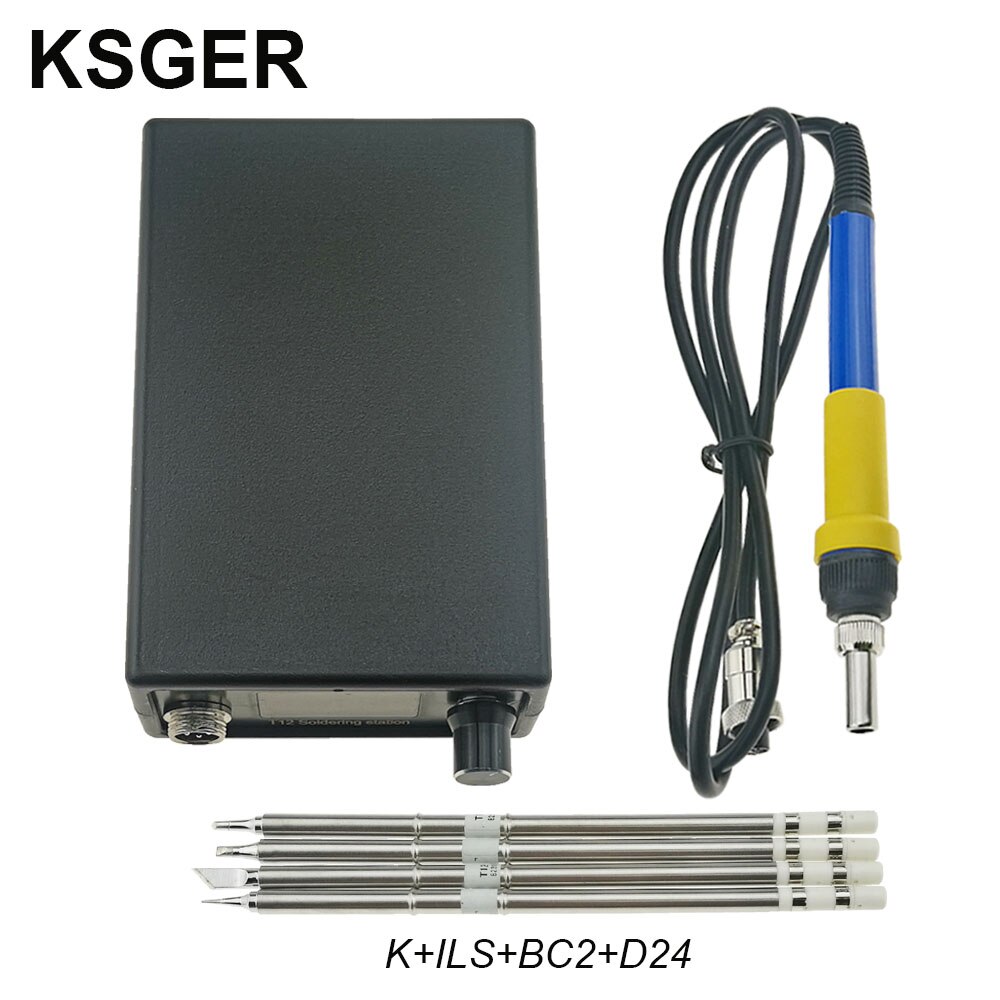 Ksger  t12 lödkolv station stm 32 oled gör-det-själv kit löda elverktyg svetsjärn spetsar temperaturkontroll handtag: Uppsättningar 4