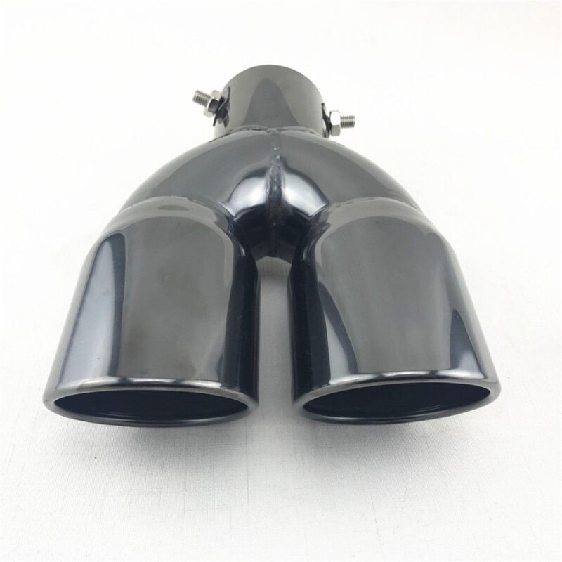 1X Stainless Steel Dual Exhaust Tip 2.5" Inlet Car Muffler Tail Pipe