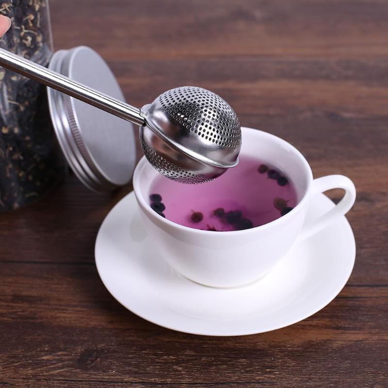 Stainless Steel Tea Infuser Sphere Mesh Tea Strainer Coffee Herb Spice Filter Diffuser Handle Tea Ball