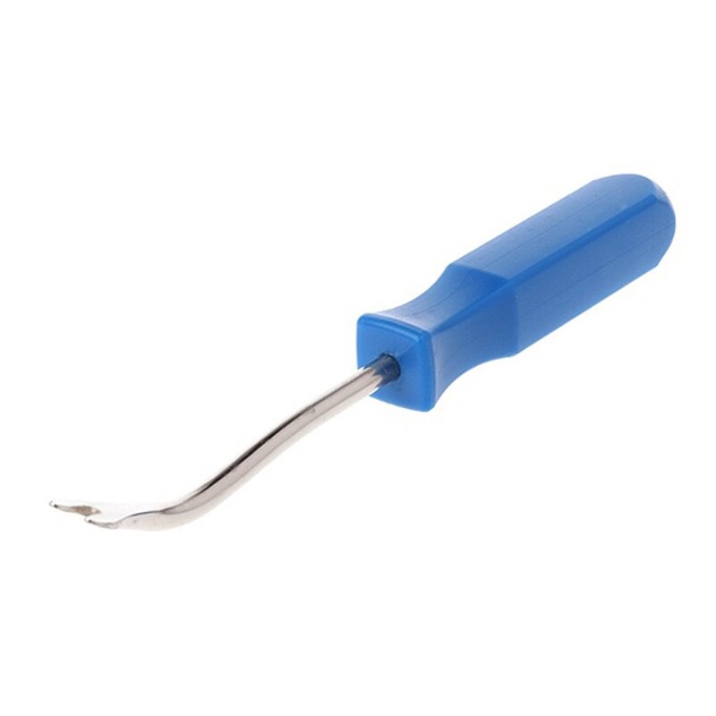 Tapicería Interior de la puerta del coche Panel Clip sujetador de tapicería Clip removedor herramienta destornillador Extractor de clavos 4 pulgadas azul