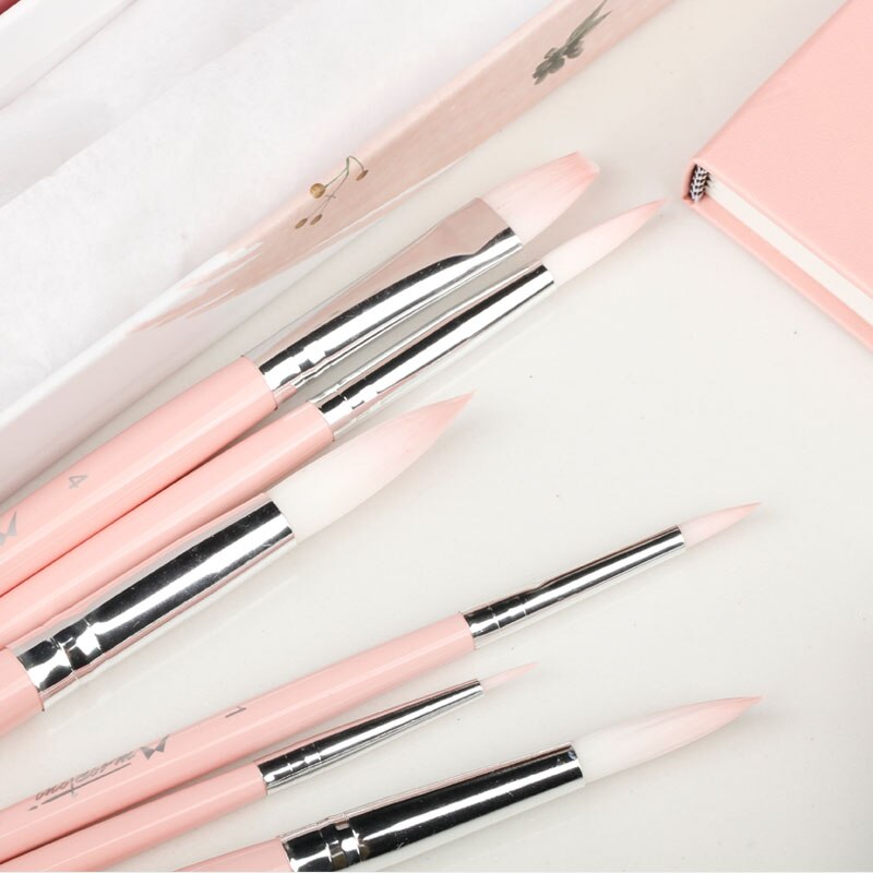 6Pcs Paint Brush Set Watercolor Drawing Painting Brush Pen Art Supplies Pink Girl