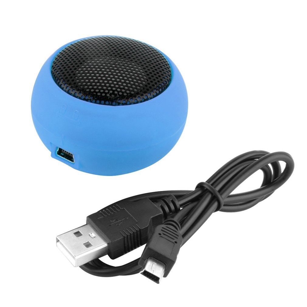 3.5mm jack minihögtalare musikspelare stereo hamburg typ tet_scopic plug-in ljudhögtalare för samsung telefon pc bärbar: Blå