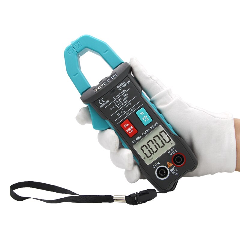 ZOYI ZT-QB3 Digital Smart Clamp Meter AC 600A Multimeter 4000 Counts True RMS Capacitance DC/AC Voltmeter Automatic Range