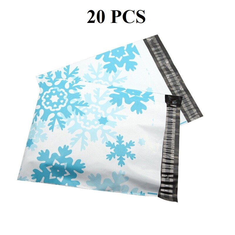 Bags 26 Cm × 33 Cm Enveloppen 10.24 Inch × 12.99 Inch Tassen Self Sealing Mailing Enveloppen kleurrijke Poly Mailer: Snowflake 20 PCS