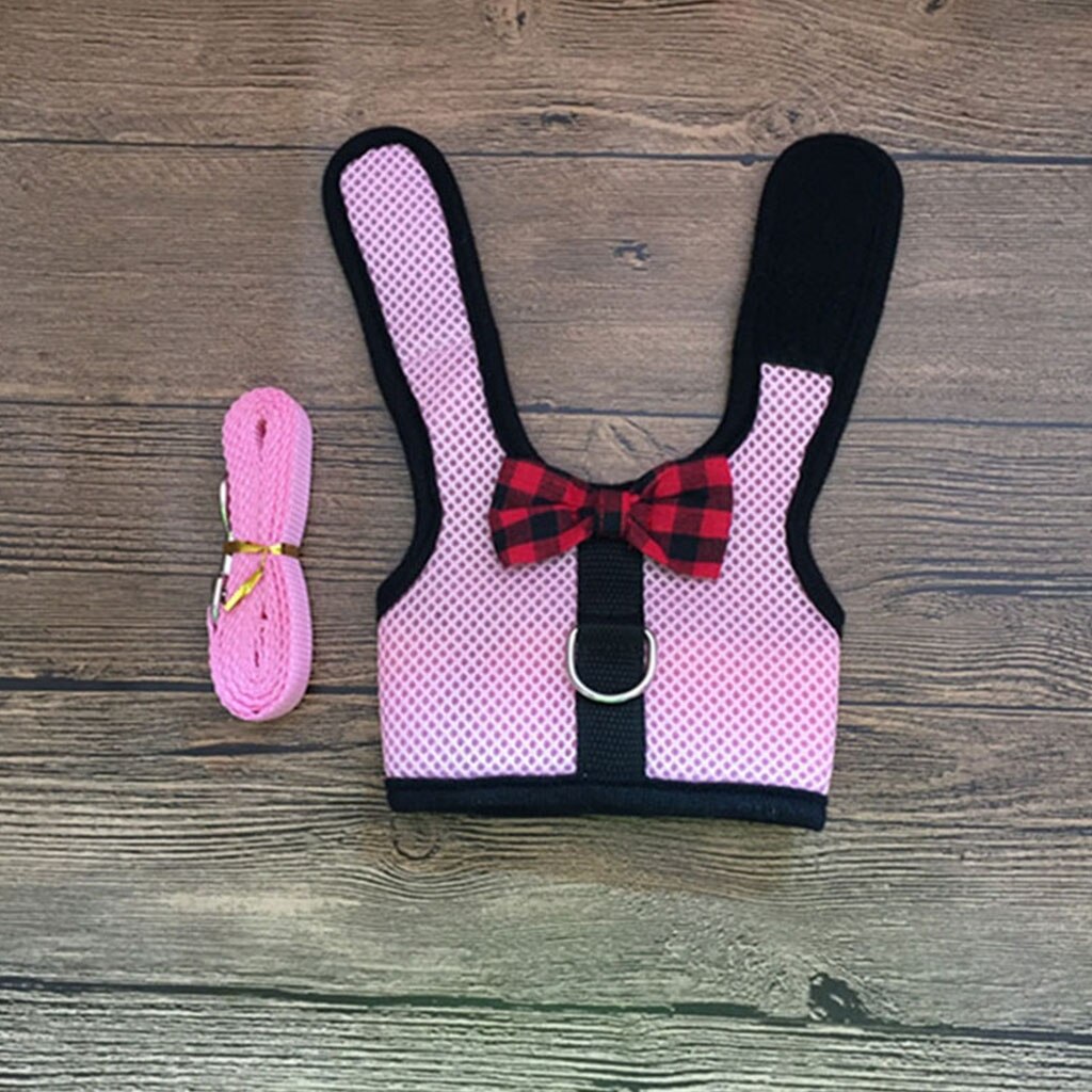 Arnés de chaleco para hámster de conejos S/M/L, con correa para el pecho de malla de conejo Leas, Ferret, conejillo de indias, animales pequeños, accesorios para mascotas