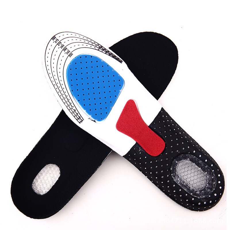 Sport Running Gel Inlegzolen Gratis Grootte Unisex Orthopedische Arch Ondersteuning Sport Schoen Pad Insert Kussen voor Mannen Vrouwen Camping wandelen