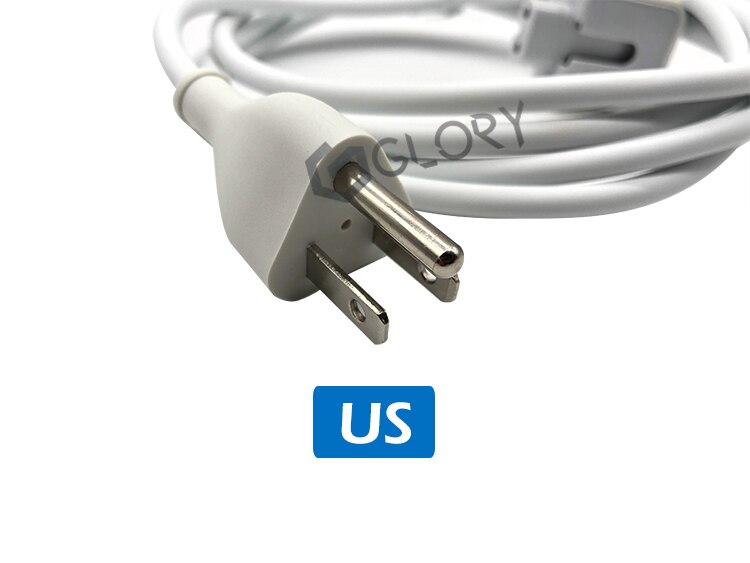 EU Plug Power cord cable For iMac 21.5" A1311 A1418 27" A1407 A1316 A1312 A1419 Charger Adapter Cable: US Plug