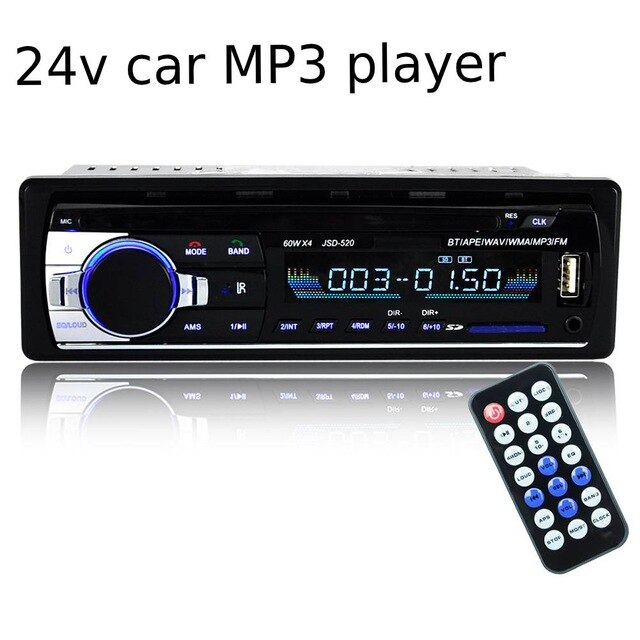 12V And 24V Universal Versions Car Stereo FM Radio MP3 Audio Player Support Blue Automotive Goods Car Accessories Car Radio 24v: 24V