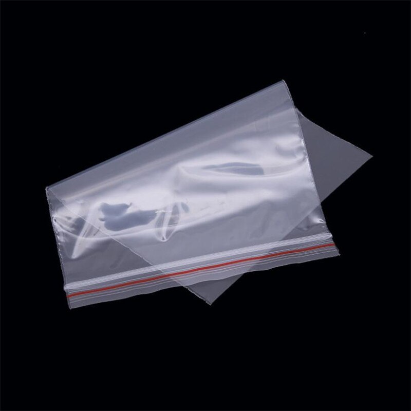 100 Stuks Zip Lock Tassen Helder Voedsel Opslag Poly Pouch Pakket Kleine Sieraden Verpakking Hersluitbare Vacuüm Opbergtas Dikke Verse tas