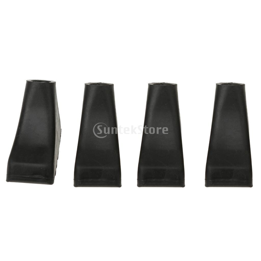4pcs Anti-slip Rubber Paw Feet Tips Hammers Hiking Stick Walking Trekking Pole Caps