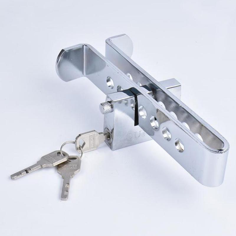 Beveiliging Auto Stuurslot Auto Rem Koppeling Pedaal Lock Anti-Diefstal Auto Gaspedaal Stuurslot + 3 toetsen