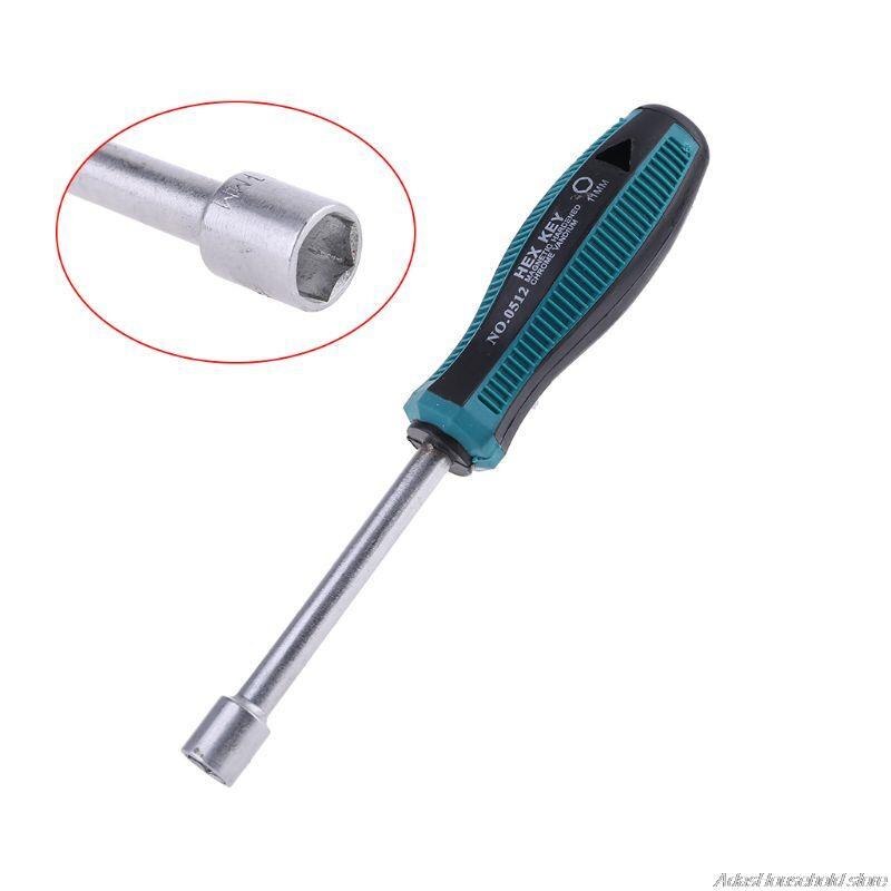 4/5/6/7/8/9/10/11/12/13/14 mm Metal Socket Driver Wrench Screwdriver Hex Nut Key Nutdriver Hand Tool no12 21