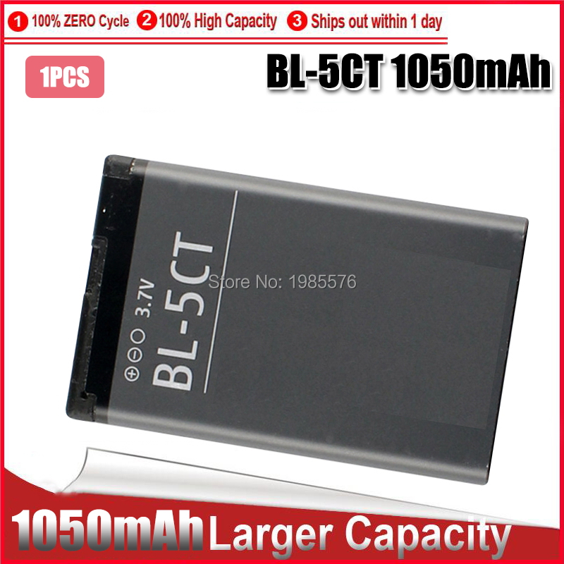 1-5pc 1050mAh Replacement Phone Battery BL-5CT BL5CT Batteries for Nokia 3720 5220 5220XM 6730 6330 6303i C5-02 BL 5CT: 1pcs