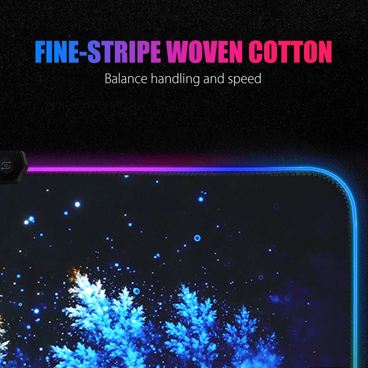 LED RGB Gaming Mouse Pad Large Gamer Mousepad USB Backlit Rainbow Non-Slip Rubber Computer Mat Keyboard Desk Pad