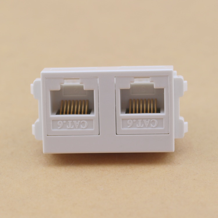 SeTo 128 Type Double RJ45 Cat6 Netwerk Module Netw... – Vicedeal