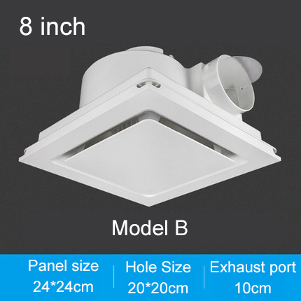 Dmwd Opgeschort Plafond Ventilator 6 Inch 8 Inch Woonkamer Badkamer Ventilatie Louvre Raam Ventilatie Uitlaat Fans Eu: 8 inche B