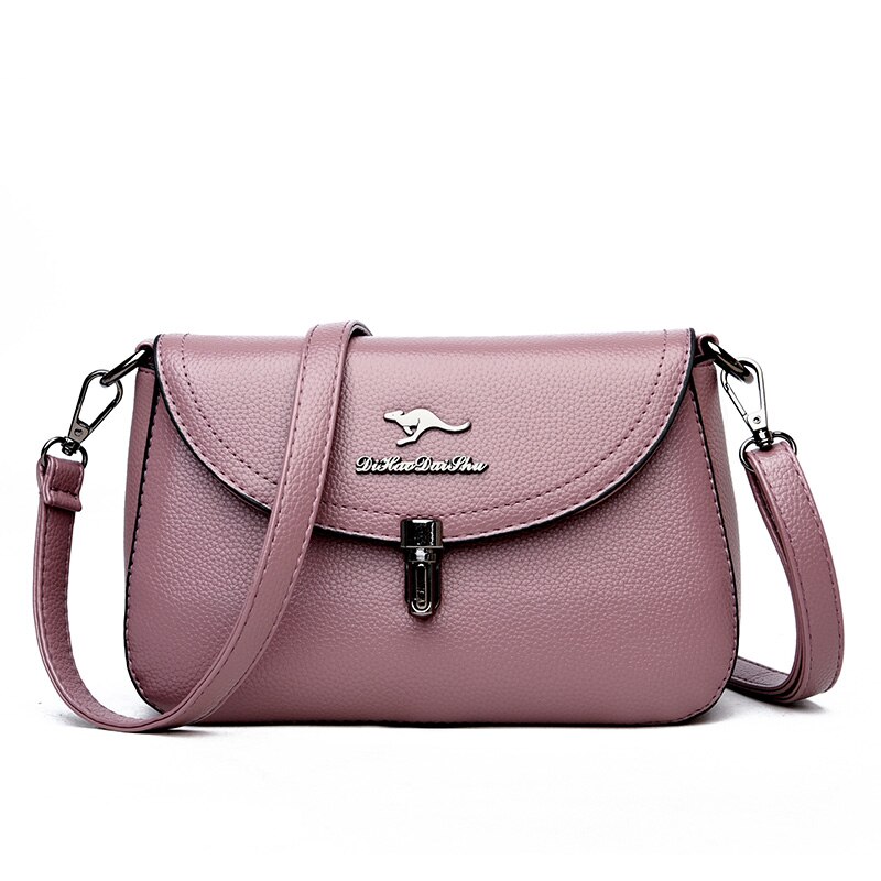 Oude Tang Dames Effen Kleur Pu Lederen Schoudertassen Voor Vrouwen Mobiele Telefoon Messenger Bag Portemonnee Vrouwen bag Sac Epaule: Purple