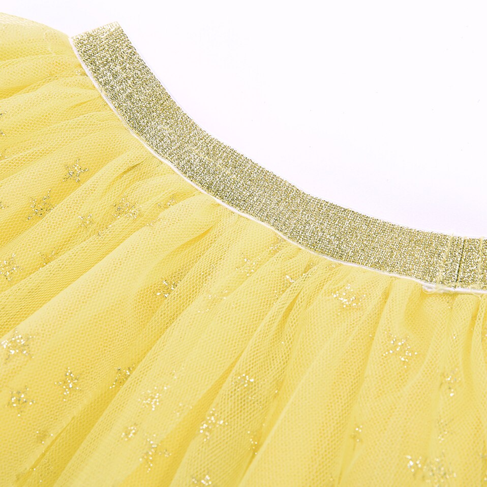 Faldas de tutú con estampado amarillo de estrellas para niñas, ropa de disfraz para infantil, 18M, 24M, 2, 3 y 4 años