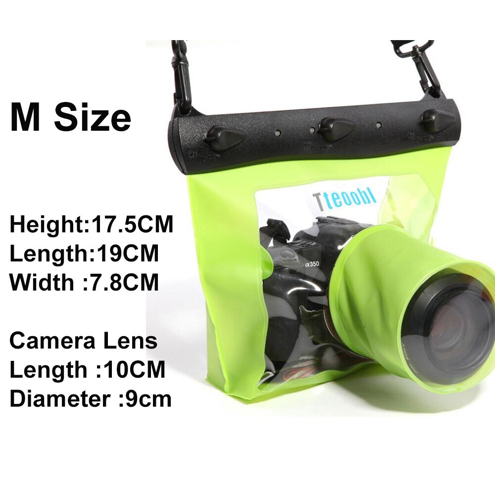 20M Unterwasser Tauchen Tasche Slr Kamera Gehäbenutzen fallen Beutel Trocken Tasche Kamera Wasserdicht trocken Tasche für Kanon Nikon Dslr slr: Grün M