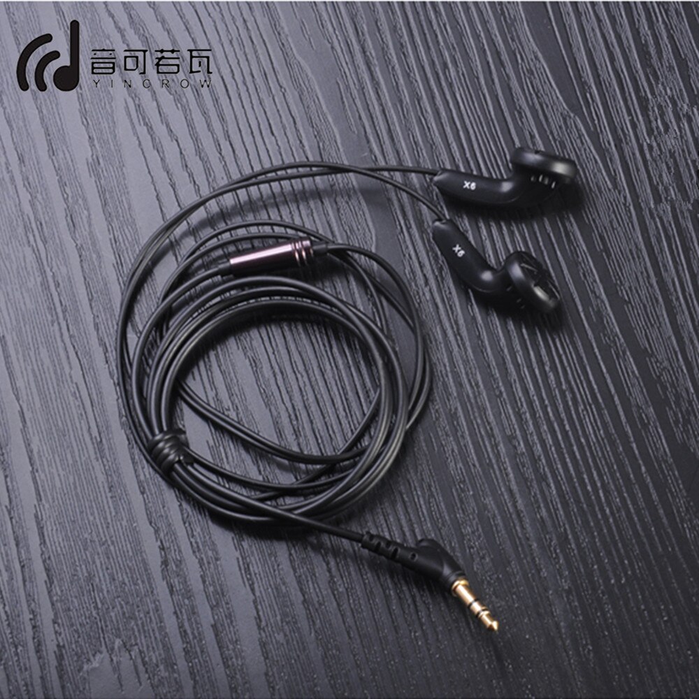 Original YINCROW X6 3.5 mm earphones flat earplugs sound sleep AIR MX985 earphones fever