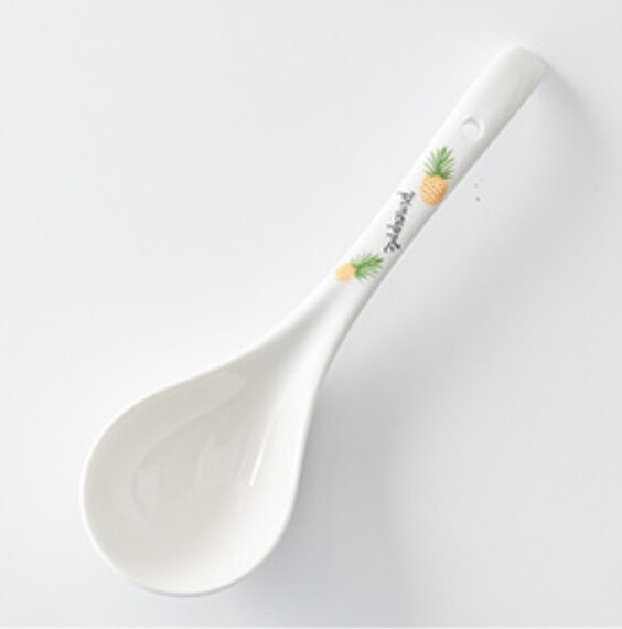 Ceramiczna łyżka chińska duża łyżka robić zupy długa rączka łyżka robić zupy prosta gruba ceramiczna łyżka robić zupy na łyżka robić serwowania: 3