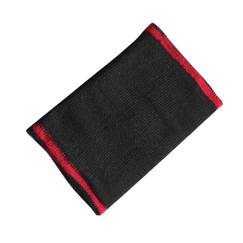 Sport håndledsbøjler sport bracer svedbånd lynlås håndledspung til løb basketball tennis sved håndledsstøtte bøjler 1pa: Sort rød
