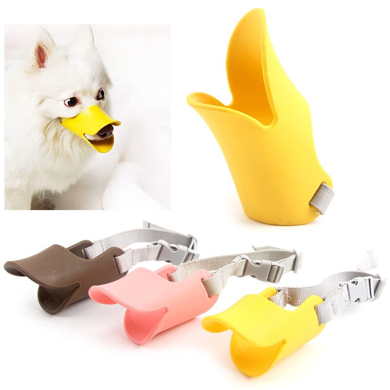 Hond Snuit Silicone Leuke Eend Snuit Masker Voor Honden Anti Bite Stop Barking Kleine Grote Hond Mond Muilkorf Pet Hond accessoires