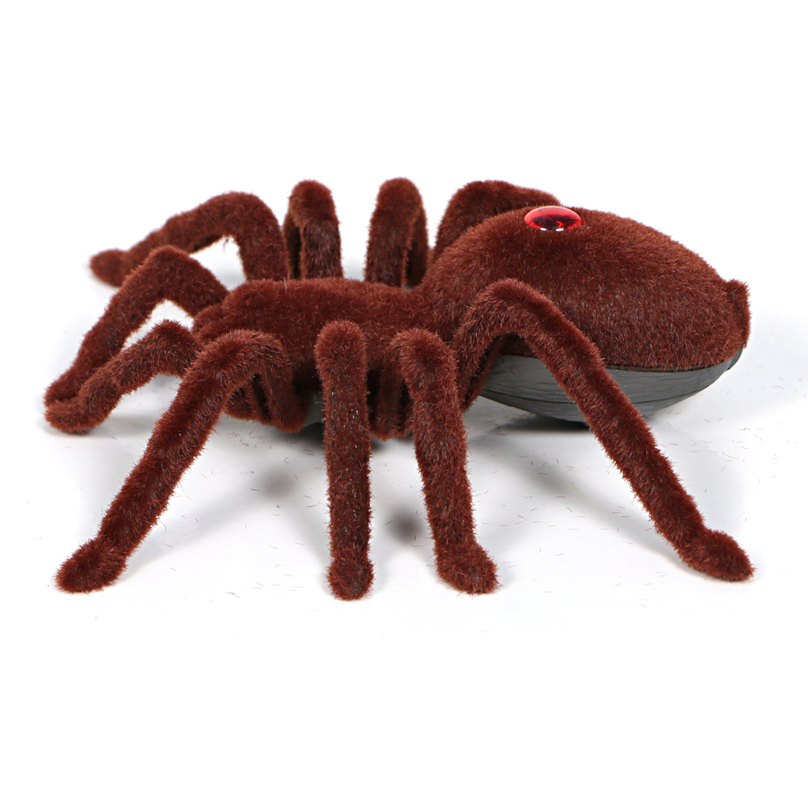 Hög simulering söta 2ch rc spider gags praktiska skämt leksaker infraröd fjärrkontroll spindel, rc spider leksaker elektriska leksaker för barn
