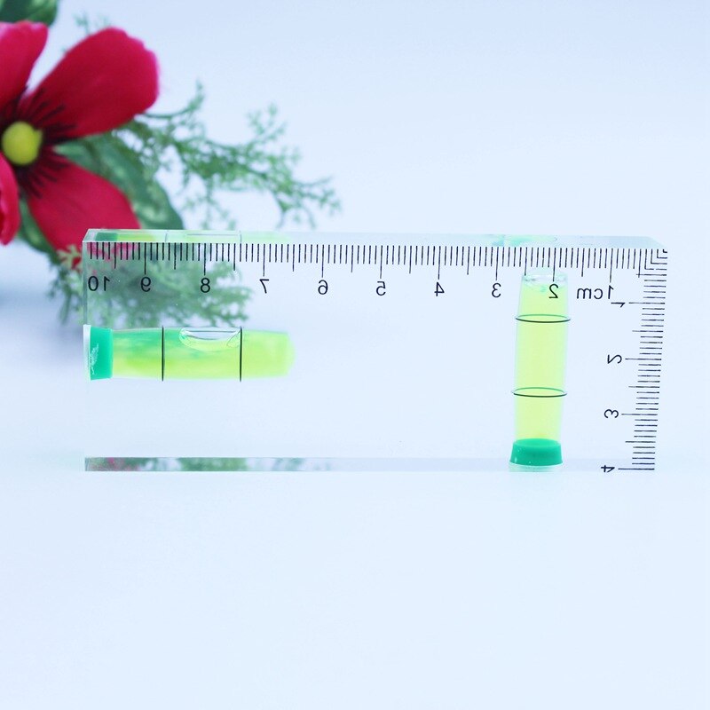 QASE High Precision Transparent Two Directions Level Bubble Mini Spirit Level Length 95mm