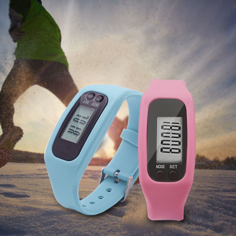 Sports Pedometer Running Step Counter Walking Distance Calorie Counter Pedometer Digital Tracker LCD Fitness Watch Bracelet