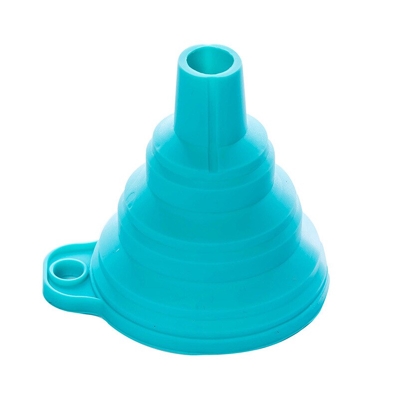 Collapsible Style Kitchen Funnel Mini Silicone Funnel Hopper Practical Oil Liquid Kitchen Accessories Gadgets Cooking Tools: Blue
