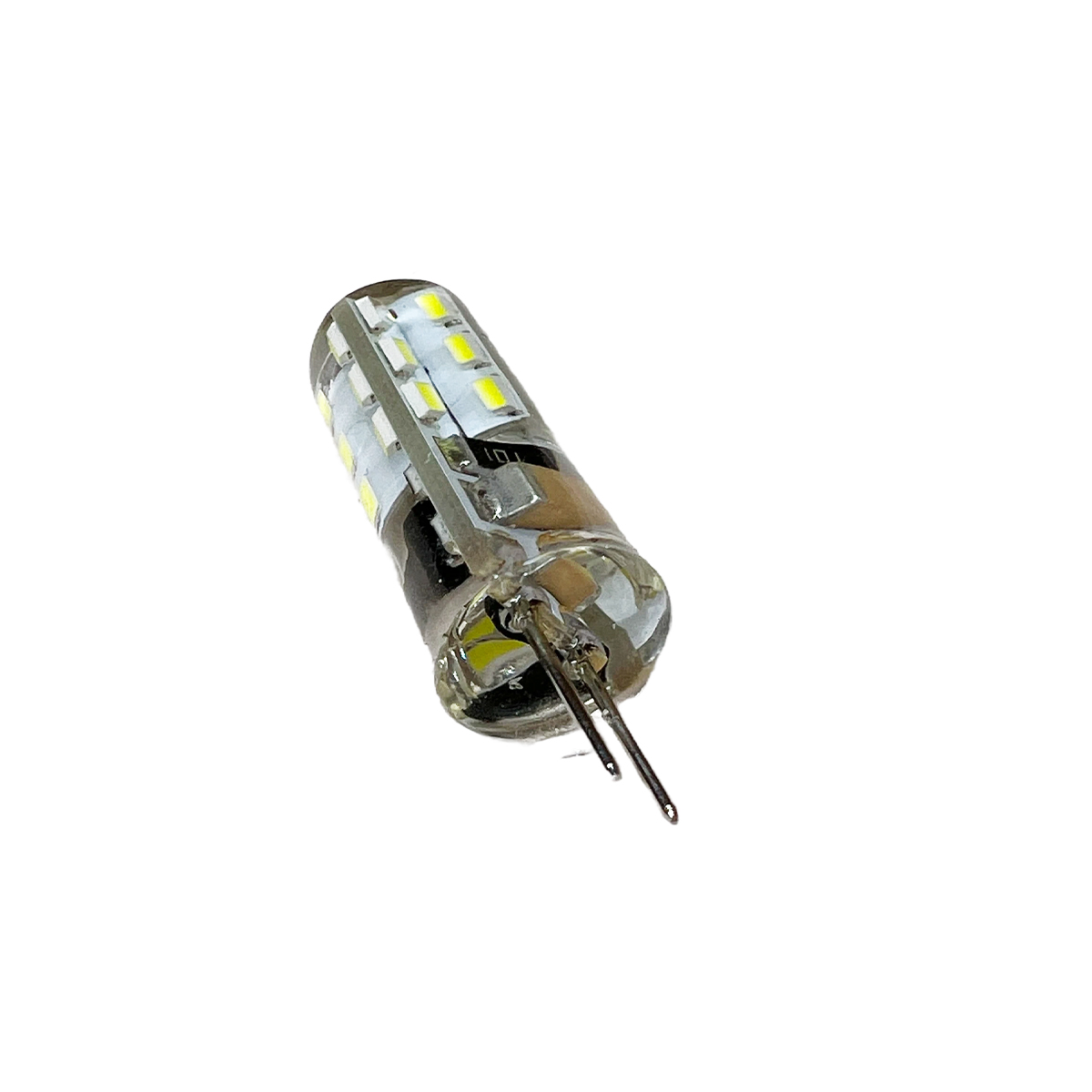 Mini ampoules LED G4 pour lustre domestique, lampe en silicone, lumière froide, melon al, blanc , 3014SMD, 12V, 220V, 2W, 10 pièces