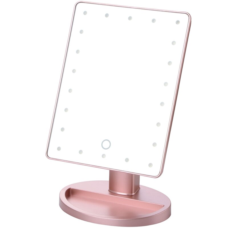 Led-touchscreen make-upspiegel, 10x vergrotende kaptafelspiegels met 22 led-lampjes, gezondheids- en schoonheidsverzorging, verstelbaar aanrecht