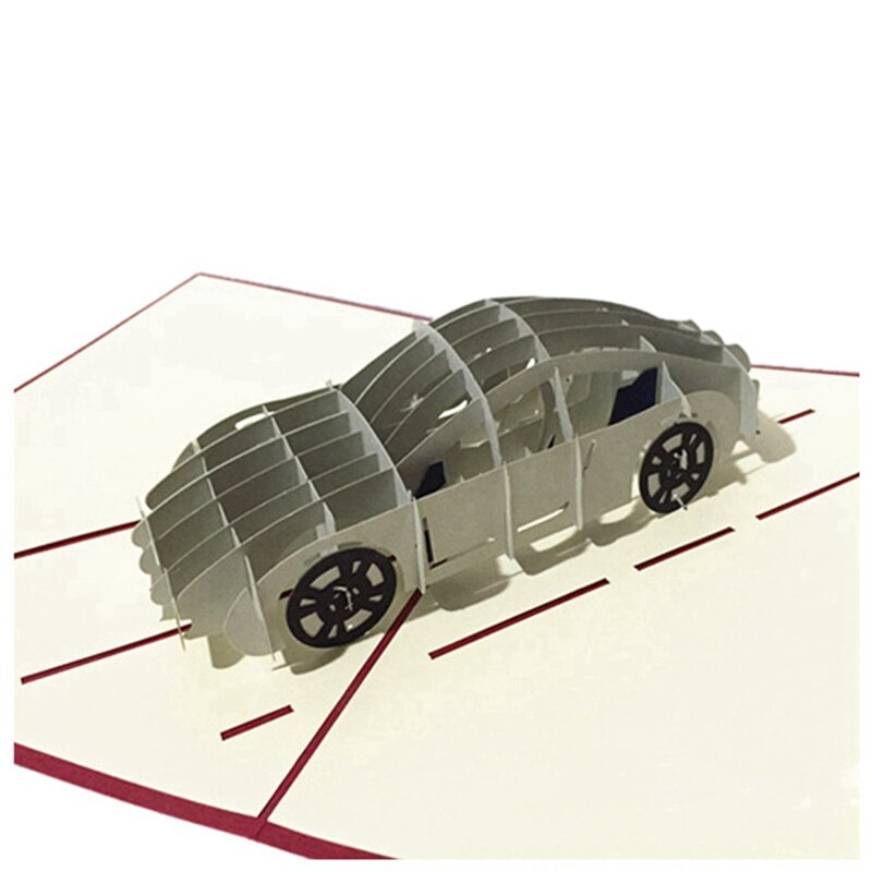 2 Pcs Handmade 3D -Up Birthday Cards Greeting Cards, Red Wine & Sports Car