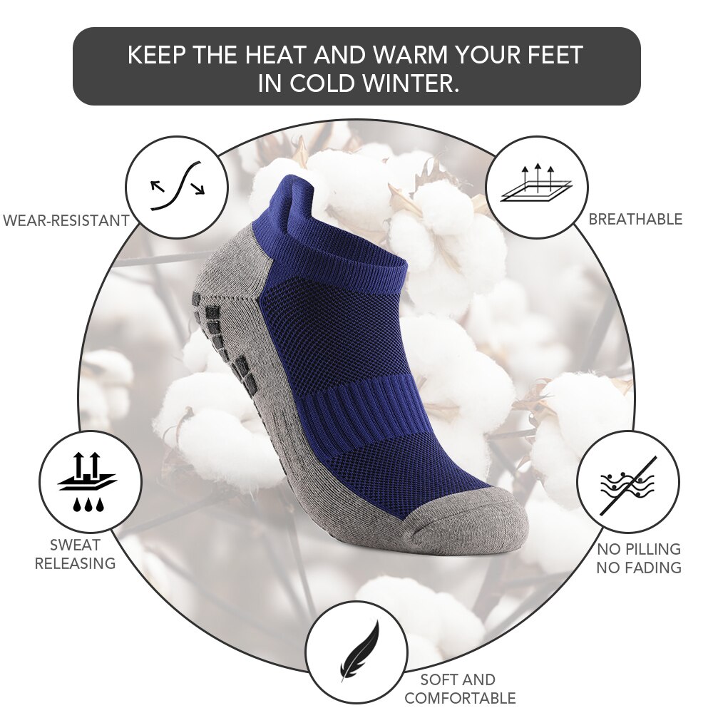 Anti-skid Soccer Socks Athletic Low-cut Socks Breathable Quick Dry Wear-resistant Athletic Socks for Football Basketball Sports