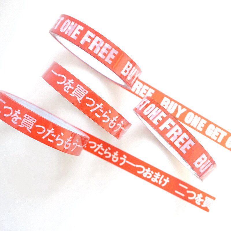 1/Roll 18mm*25m Warning Tape Sticker English/Japanese Sign Buy1get1 DIY Sticker Adhesive Tapes For Mall Store Shop