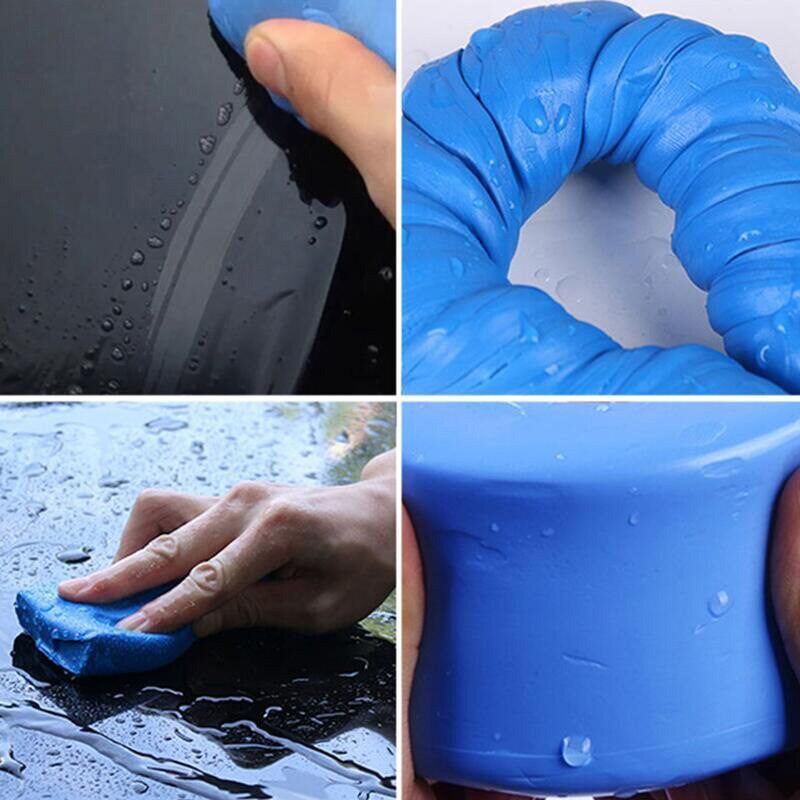 Barra de arcilla azul para limpieza de coche, limpiador de barro, accesorios para quitar el polvo, esponjas, cepillos de ropa, 100g