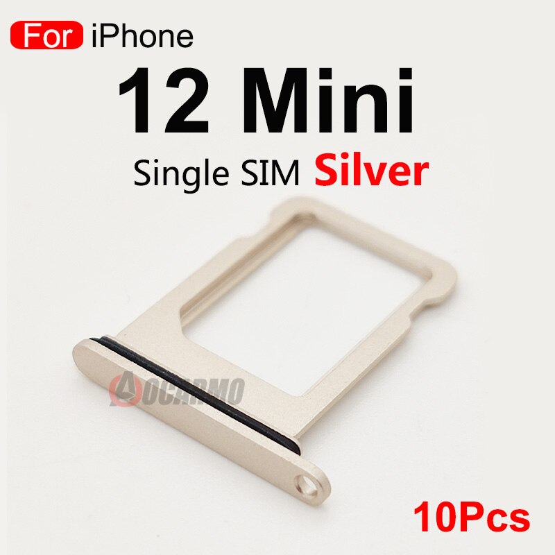 Aocarmo 10 sztuk/partia Sim taca uchwyt dla iPhone 12 mini mini gniazdo karty SIM taca uchwyt adapter gniazdo części zamienne