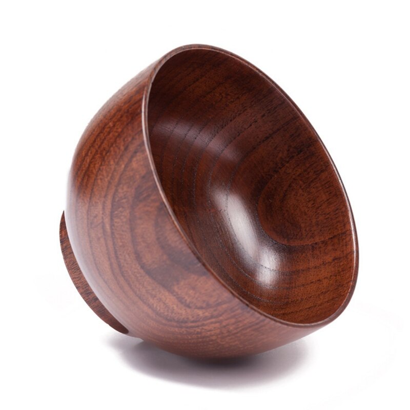 Cuencos de madera Natural estilo japonés para ensalada, arroz, fideos, tazón de madera, sopa, utensilios de cocina