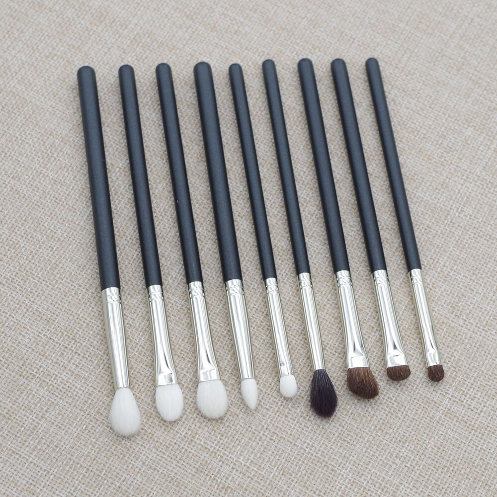 Pincel de maquillaje hecho a mano, mezcla de sombra de ojos, pelo de cabra Saikoho, pelo de caballo, herramientas cosméticas, juego de pinceles de maquillaje