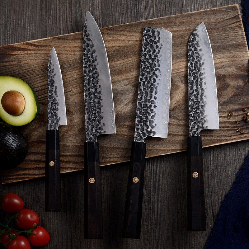 Kitchen Knife Set High Forged 3 Layers Steel Chef Knife 8Cr14Mov Steel Core Japanese Sashimi Knife Cooking Tools